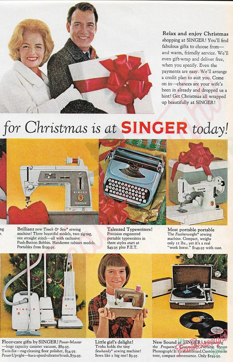 Advertisement, Rare Featuring the Singer Featherweight  - (Vintage Original)