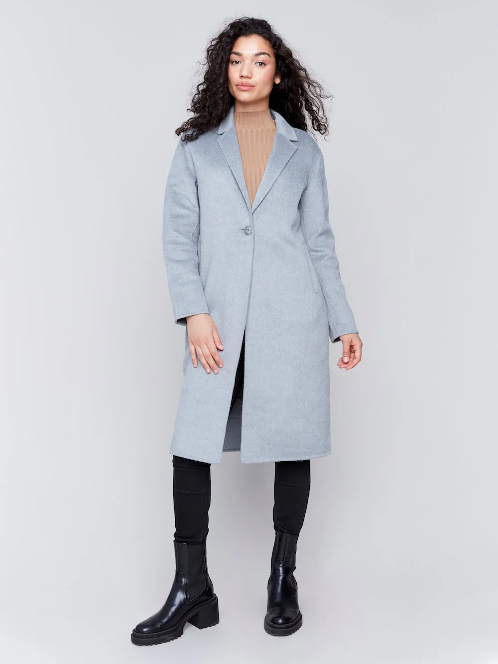 Charlie B Double Faced Wool Coat - Heather Grey