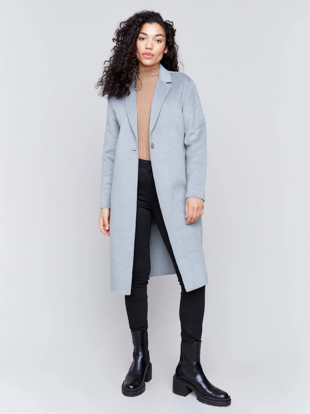 Charlie B Double Faced Wool Coat - Heather Grey