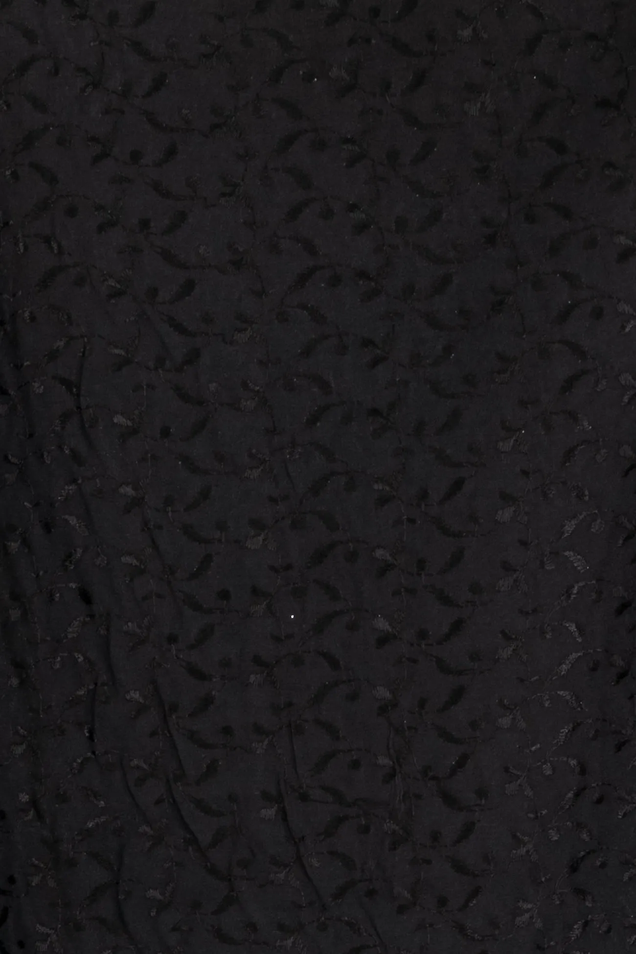 Ink Black Embroidered Woven