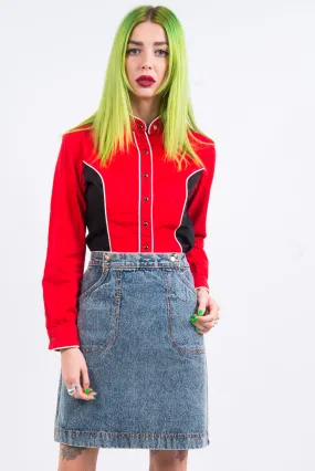 Vintage 90's Acid Wash Denim Skirt