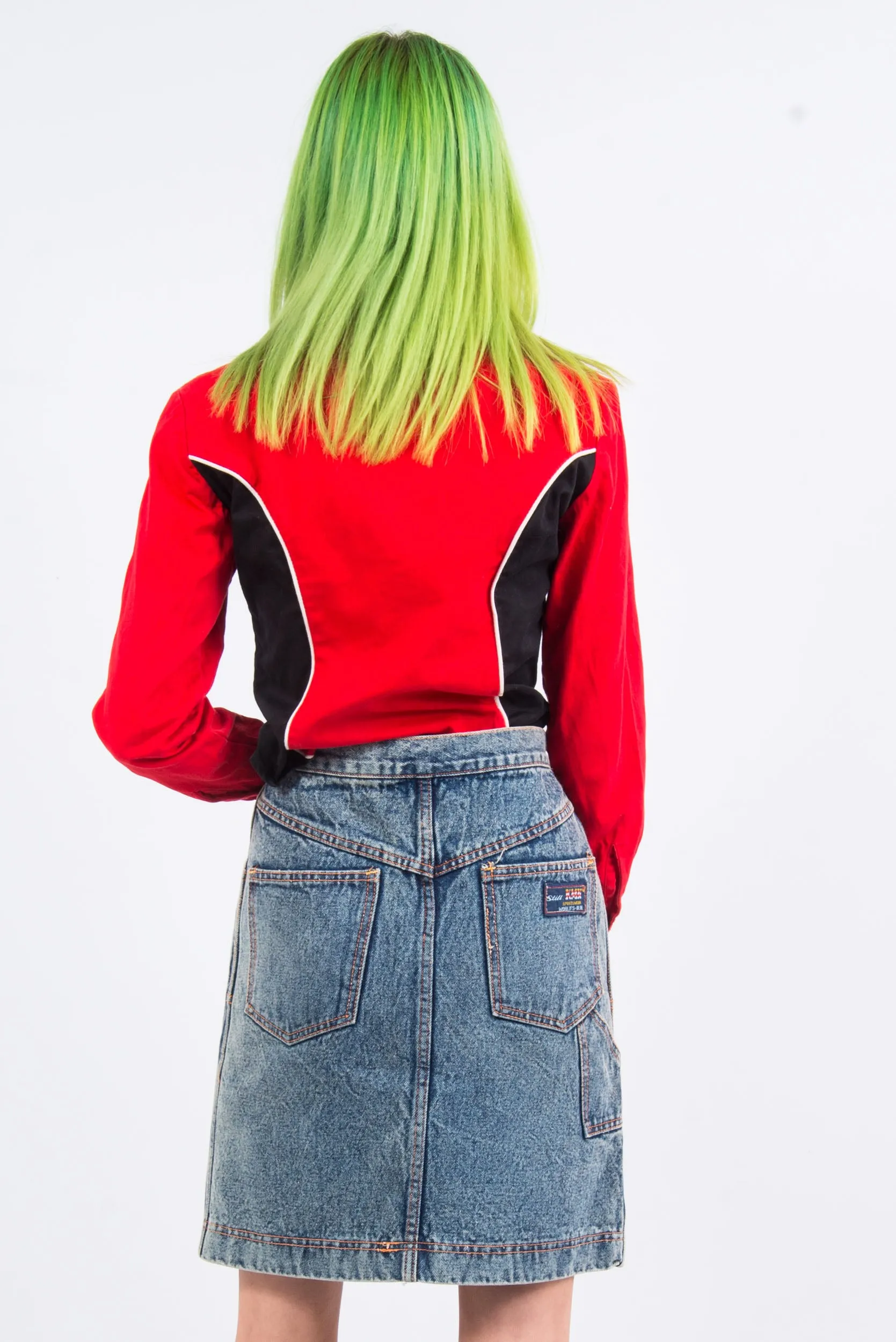 Vintage 90's Acid Wash Denim Skirt