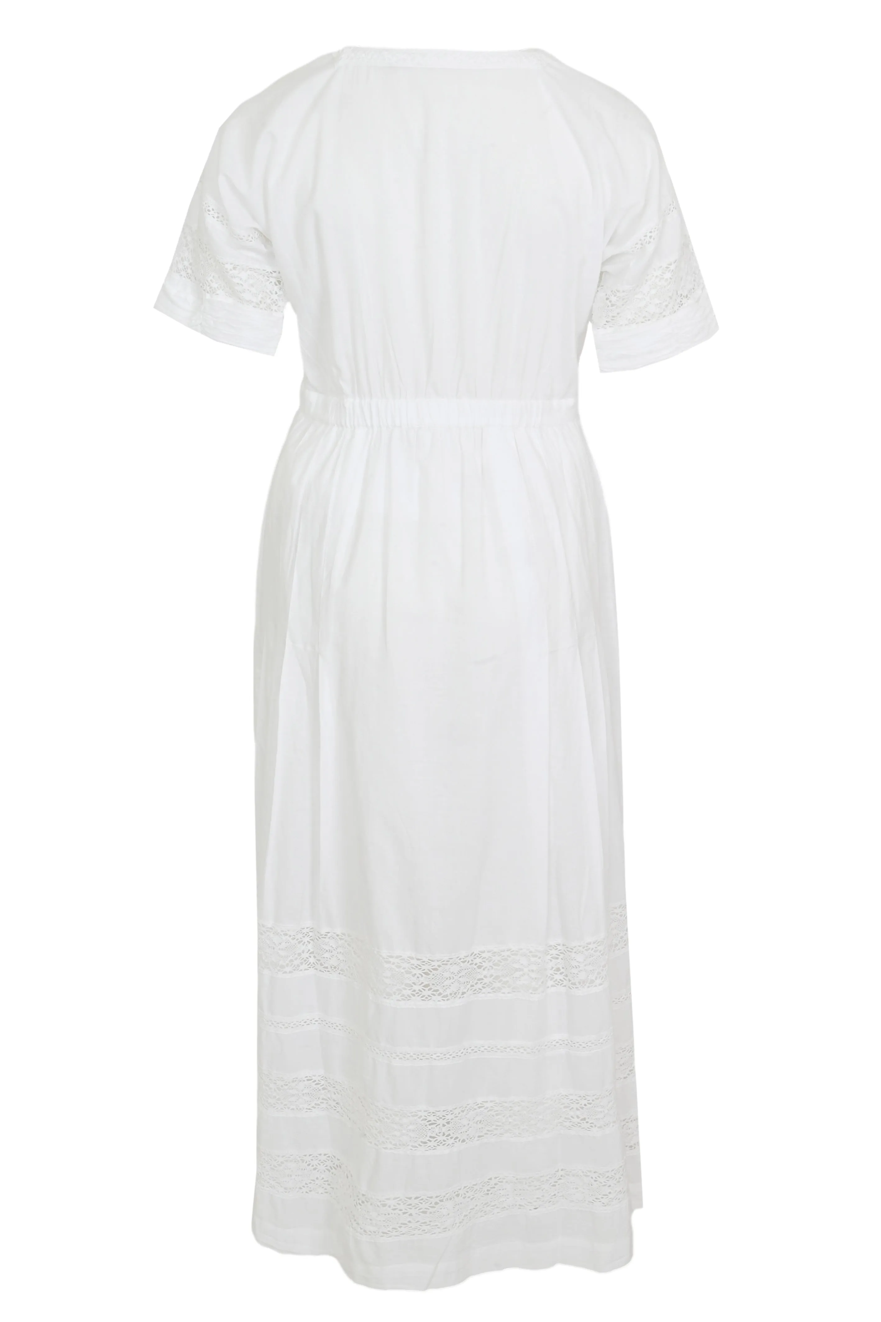 White Midi Dress with Sleeves